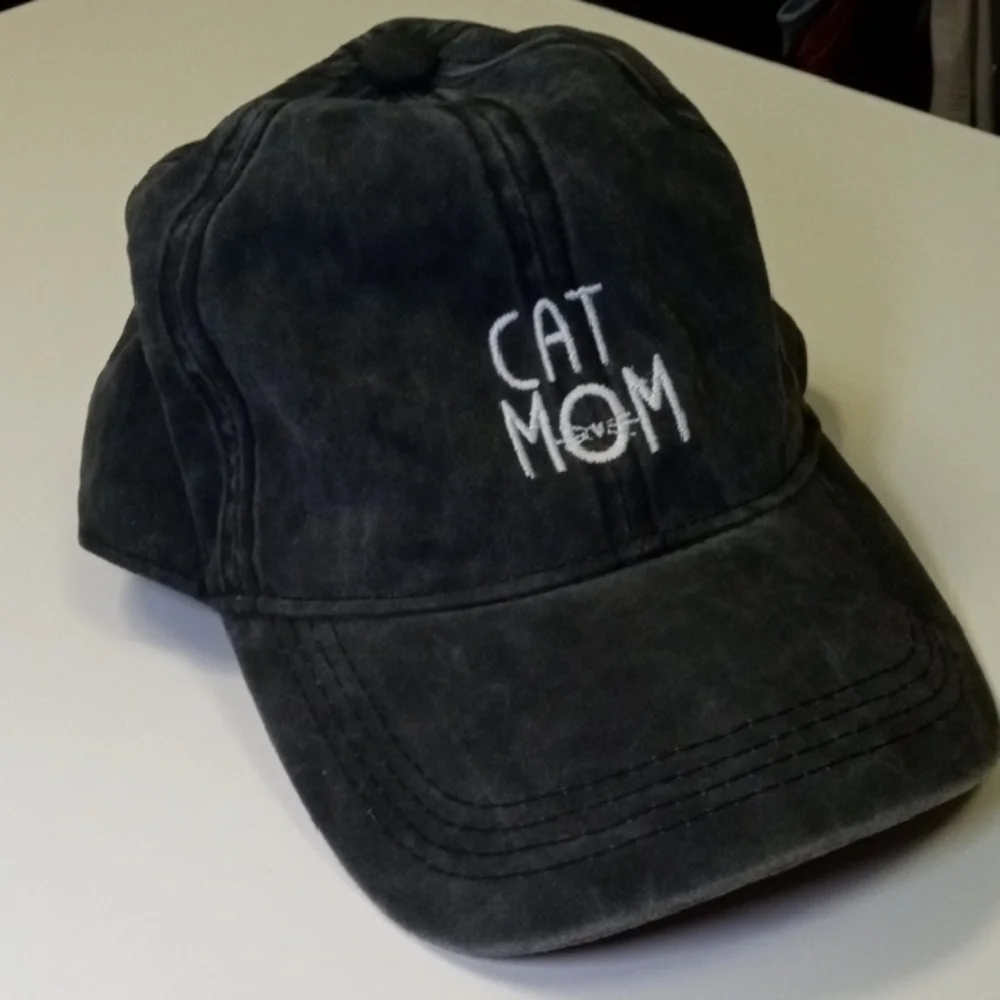 NWOT Trendy Charcoal Cat Mom Cap